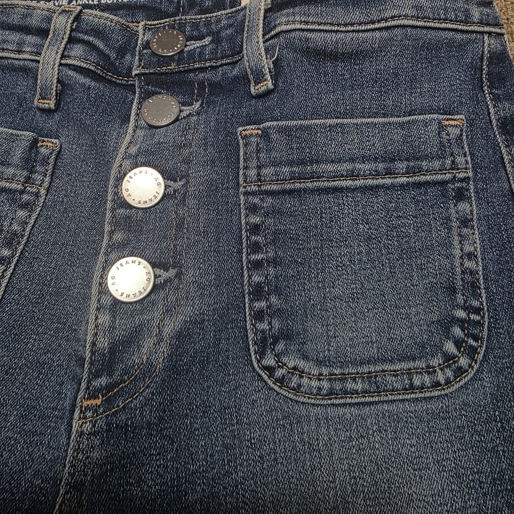 AG Adriano Goldschmied Anthropologie Women’s Vintage Button Front Jeans Size 26R - Picture 3 of 11